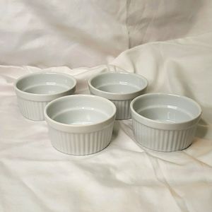 Set Of 4 Pier 1 One White Ramekins Dessert Custard Cups